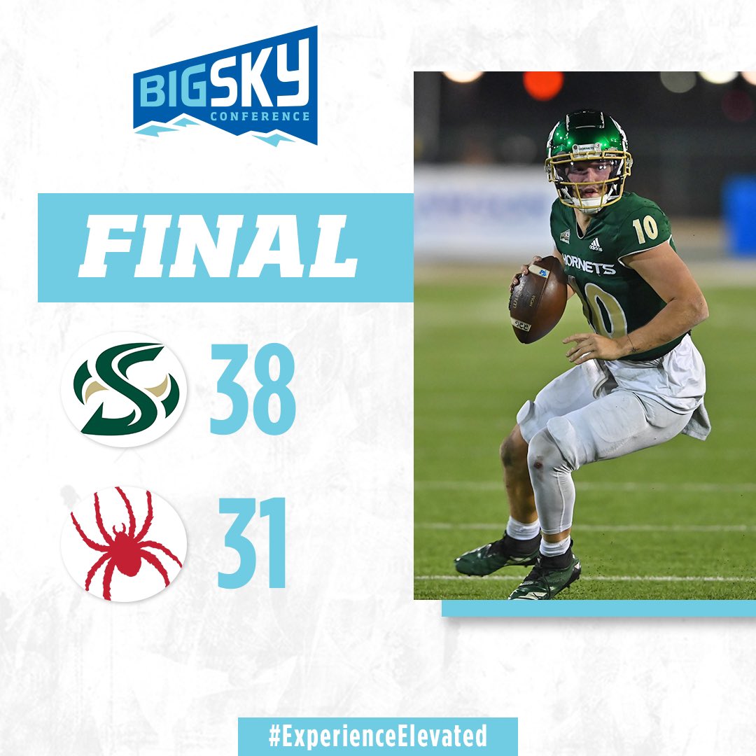 🕷️ don’t do well in water 

<a href="/SacHornetsFB/">Sac State Football</a> gets it’s FIRST EVER playoff win with the 38-31 victory 

#ExperienceElevated