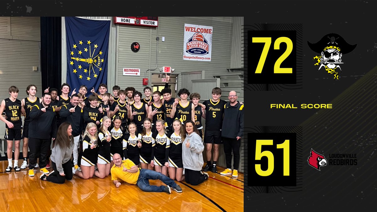 What a great experience at Hoosier Gym. Our guys played well after the 1st period and finished the game strong. Thanks to <a href="/LPRedbirdNation/">Loudonville Redbirds Athletics</a>  for coming out to share this experience. <a href="/BRiverAthletics/">B.R. Athletics</a> <a href="/cayden043/">Cayden Hinderman-Powell</a> <a href="/1JohnKray/">John Kray</a> <a href="/Ridgemartin3/">Ridge martin</a> <a href="/Evanladina/">Evan</a> <a href="/blakehopkins34/">Blake Hopkins</a> <a href="/ericgroesserjr/">Eric Groesser Jr.</a>