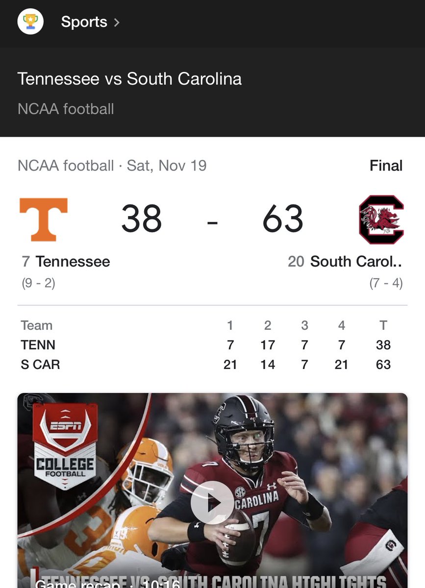 Chasencopper5's tweet photo. @HardRockSB @wesrucker247 @DonteStallworth @AustinPriceless @Brent_Hubbs @Austin_Vols @lace_jay_bee @vo_ldemort @RaineyVoI @PeterBurnsESPN @pbrown247 This is why @GamecockFB @UofSC @espn #Collegefootballplayoff https://t.co/m8nLHbZ5lB