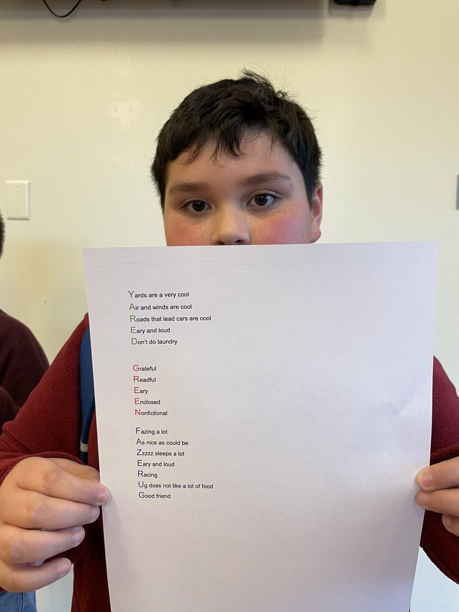 patsyacorn's tweet photo. Poetry Club wrote acrostic poems. @HowardGI https://t.co/wxvHwrxPwX
