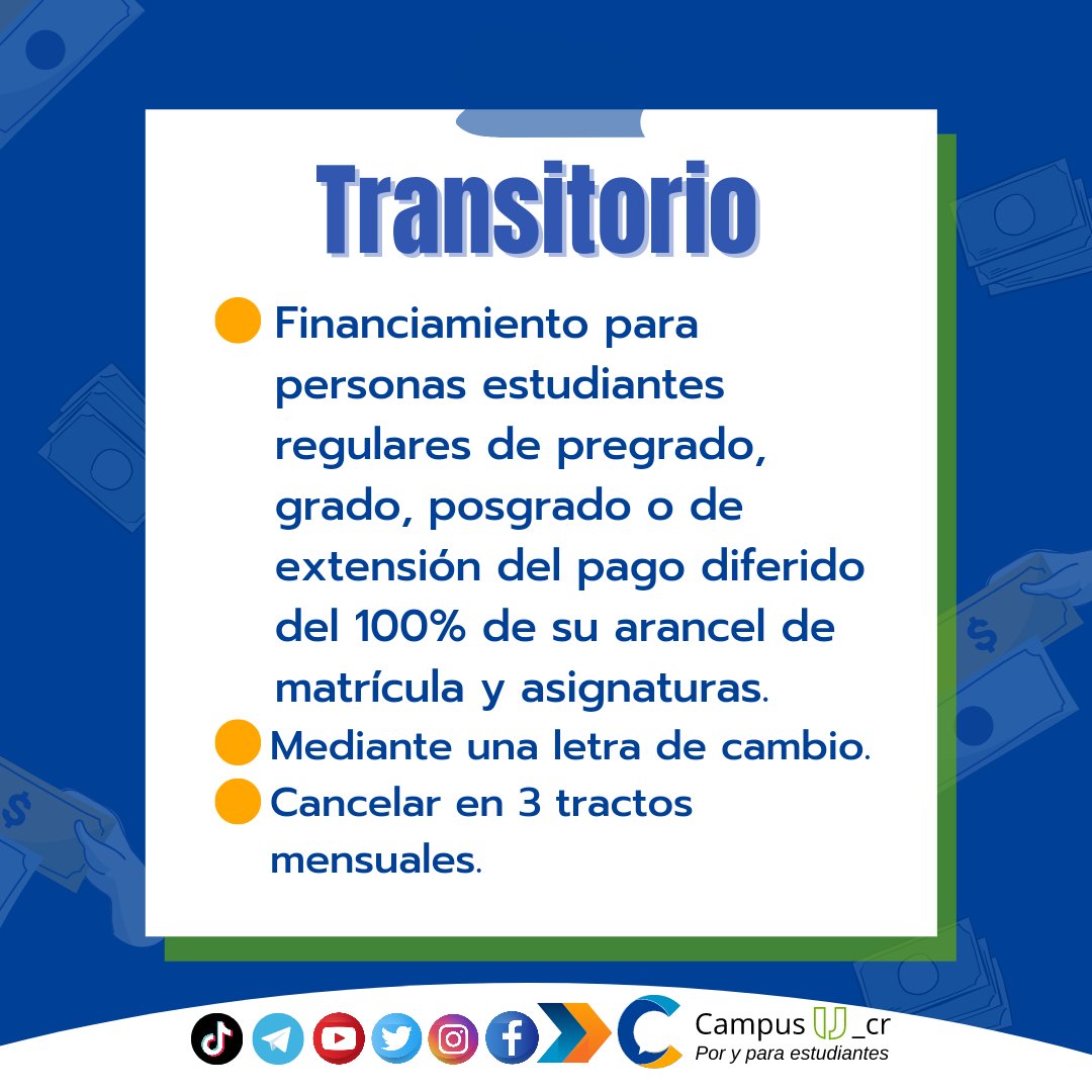 CampusU_cr's tweet photo. Recuerden que la UNED da la opción de pago diferido para el pago de  la matrícula y asignaturas y ya las sedes universitarias están recibiendo la solicitud otros pronto: hay que solicitarlo por correo electrónico y otros dan un formulario para completar. https://t.co/OSZsklELqv