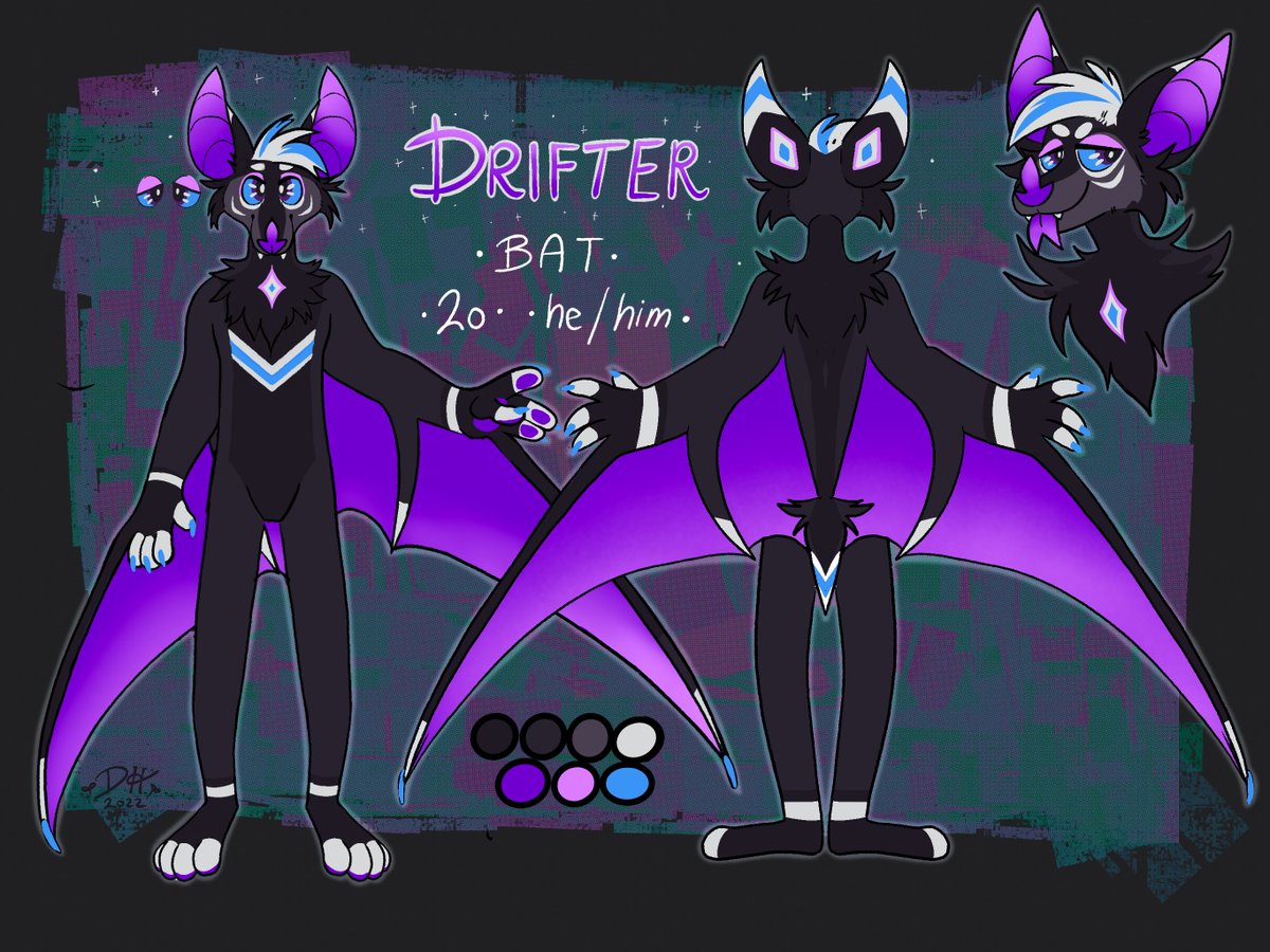Drifter_Bat's tweet photo. Heyo! I'm Drifter the Bat! 

I'm Grey Ace/Aro and just an overall fool
I post commissioned art, and RT funny things or cute art I see
Always down to chat with new people as long as you're chill 😎

🎨: @ DeerHudson | @ maxx_d00dles | @ myarmcanfly | @ Milky_Glass https://t.co/lz55F93uoc