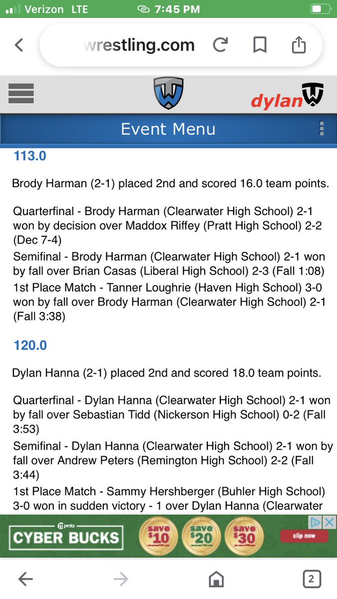 Dylan Hanna 🥈