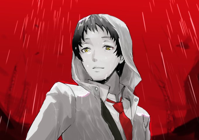 禍津稲羽市、本日雨#ペルソナ4  #Persona4  ＃足立透 