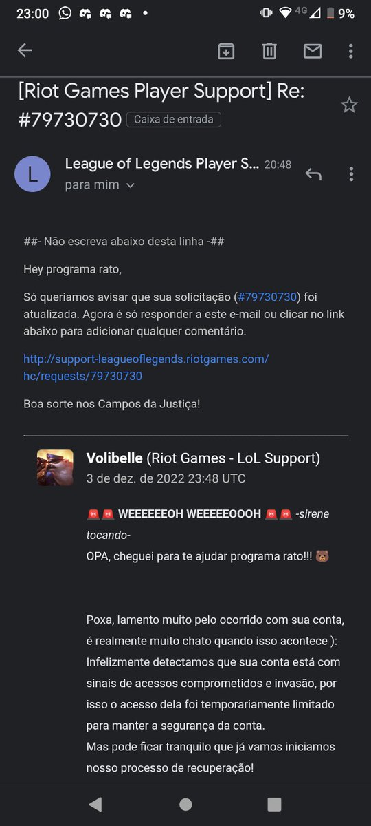 FernandessLoL's tweet photo. @__tsuuki RESPOSTA DELES SOBRE O MEU HACK, NÃO SOU EU NA CONTA!!!! https://t.co/QvqlV839R0