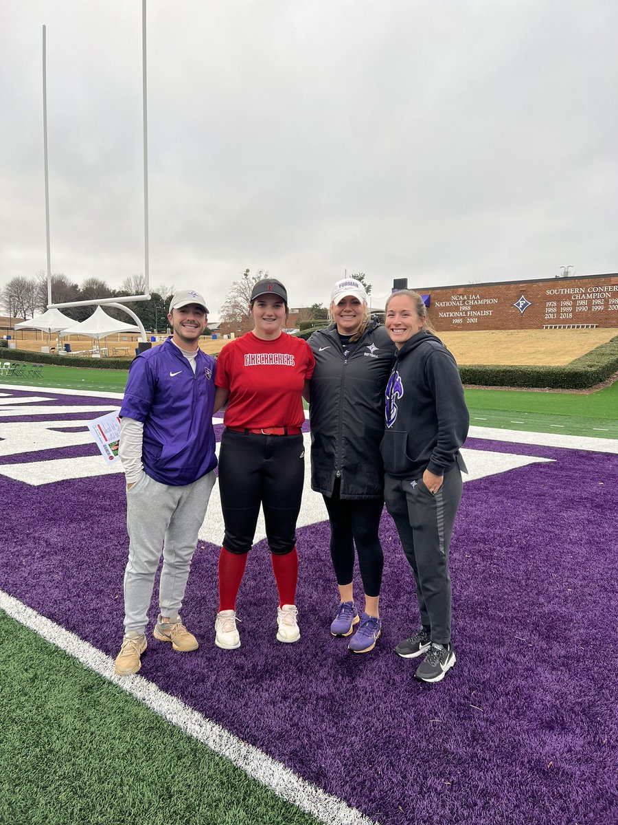 The rain didn’t stop Furman from putting on a great camp today. Had a awesome time and loved being back on that beautiful campus. Thank you <a href="/StaceyJW26/">Stacey Johnson-Whitfield</a> <a href="/CoachAHayes/">Amanda Hayes Young</a> and <a href="/jwint11/">John Winters</a>  for a great camp and wonderful learning experience. Can’t wait to come again soon