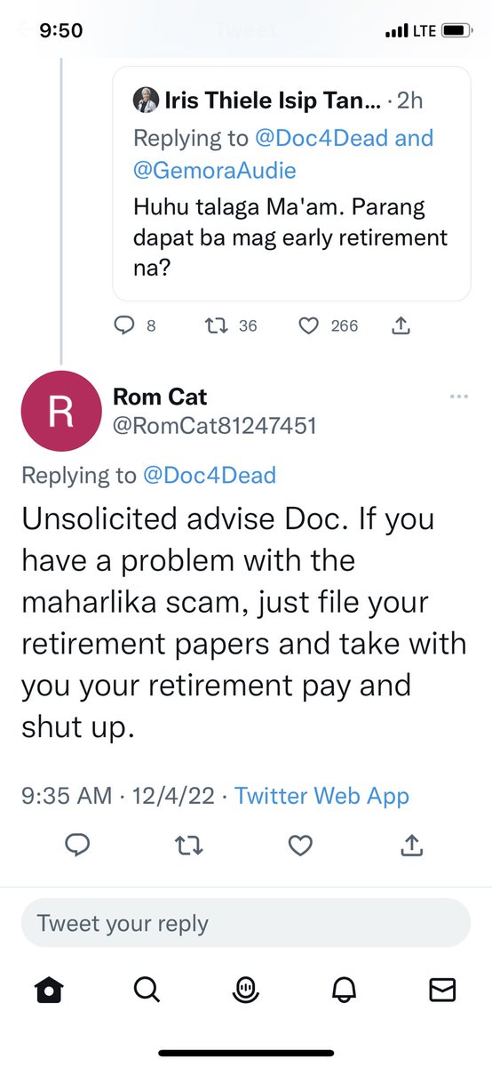 Doc4Dead's tweet photo. Wala ka man lang originality eh yun nga ang tweet ko. Oh wait, you agree it’s a scam? https://t.co/eUSMpDpVo6