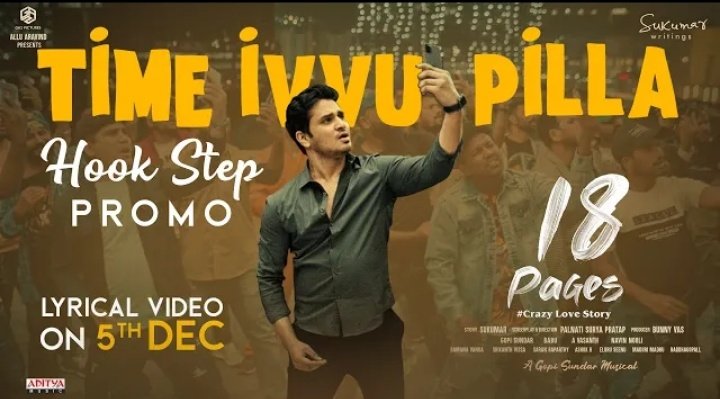 DHF_nikhil's tweet photo. Fire🔥
 #NikhilSiddhartha #AnupamaParameswaran - #18Pages Second Single #TimeIvvuPilla Hook Step Promo Out Now! 🥳❤️🥁

▶️https://t.co/KQfDwabTHH

@SilambarasanTR_ 
@actor_Nikhil @anupamahere @dirsuryapratap @SukumarWritings #STRFor18Pages #SilambarsanTR  @GopiSundarOffl https://t.co/jvLiETRkd5