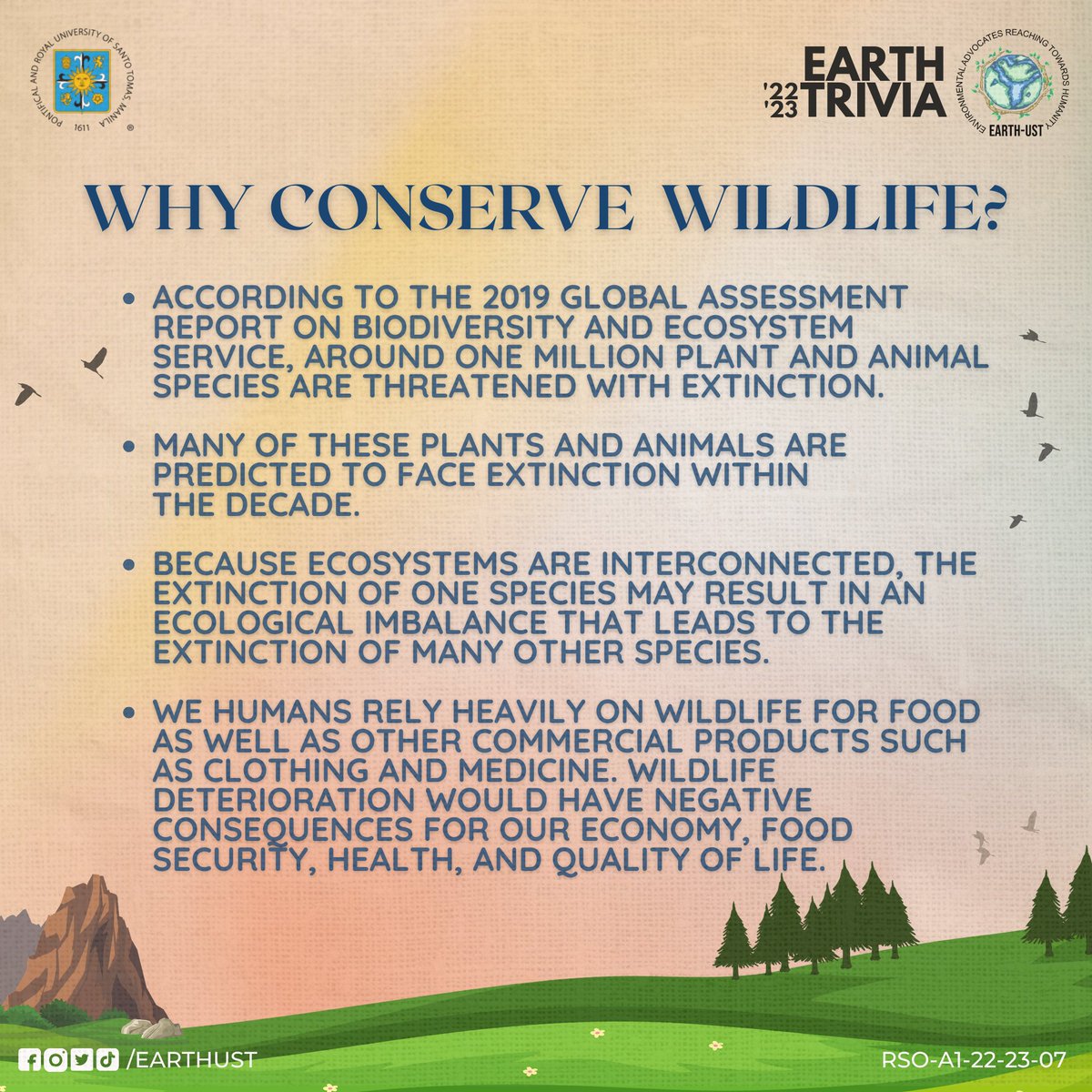earthust's tweet photo. Let us help in putting an end to the destruction of wildlife. Always remember that each time we put it into further degradation, we are also risking our future and the generations to come.

#EARTHYKnows
#3MBRACING3ARTH 
#AllforOneEARTH
#EARTHero

2/3 https://t.co/ih5fuawrH5