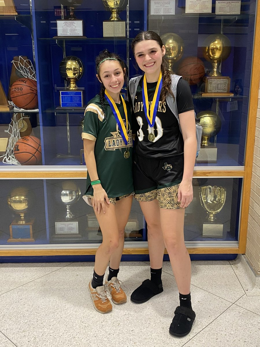 Two of our seniors received “All Tournament” from the Evadale tournament this week! On the left is Annabelle Fisher and on the right is Mackenzie Clark. So proud of these girls for there hard work!