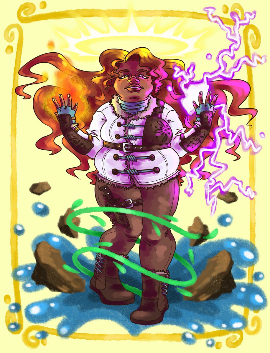 CelesteRowley's tweet photo. @Pockicchi Maybelle my beloved Halfling Druid!!  She’s shaped like a friend but be careful she does bite lol https://t.co/OPvYyFI8eh
