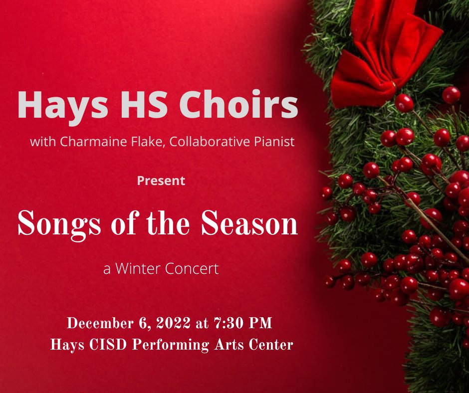 <a href="/Hays_Hawks/">Hays High School</a> <a href="/HaysFineArts/">Hays CISD Fine Arts</a> <a href="/choirwms/">WMS Choir</a> <a href="/wmsrangers/">Wallace Rangers</a> <a href="/HaysBMS/">Barton MS- Hays CISD</a>