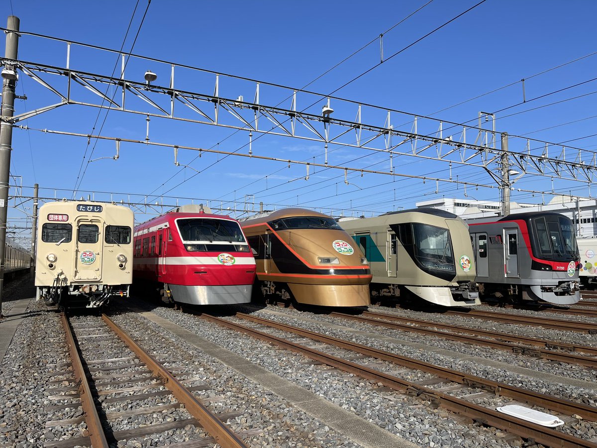 Rail_Channel's tweet photo. #東武プレミアムファンフェスタ 車両撮影会

#8000系 #8111F #100系 #103F #200型 #205F #500系 #501F #70090型 #71793F https://t.co/H7n35I0e9H