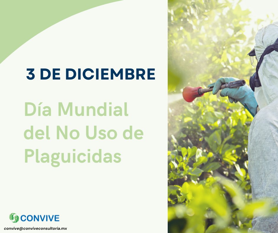 convive_sc's tweet photo. Esta fecha fue instituida con el propósito de reflexionar acerca del uso de plaguicidas o agroquímicos que provocan un gran daño ambiental.

¡No olvides compartir!
 
#medioambiente #consultoría #sotenibilidad #sustentabilidad #plaguicidas #diciembre3 #3diciembre https://t.co/5fOtJzVweY