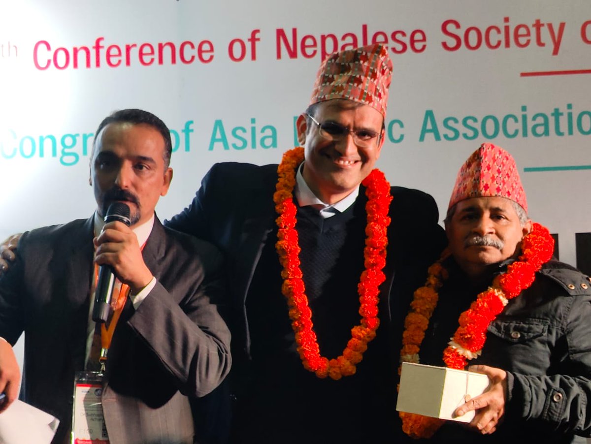 Pic is worth a thousand words.
Thank you, Prof.<a href="/drsuvash/">Subhash P. Acharya</a> and Prof. @Atul Kulkarni for the invitation and felicitation at the 4th conference of <a href="/NSCCMOfficial/">NSCCM</a> and 22nd meeting of APACCM. 
Fantastic academic and amazing hospitality.