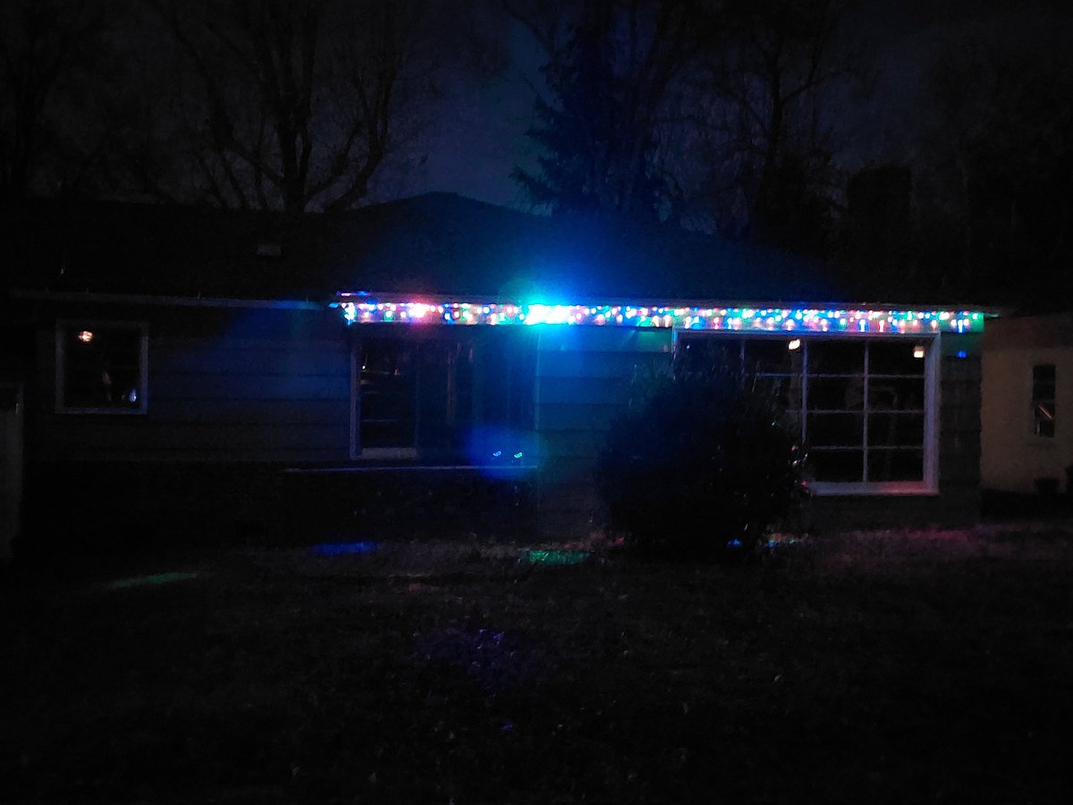 Our first Christmas lights at our first house!
