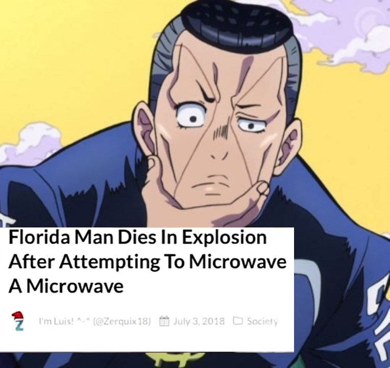 thread of jojo characters as florida man headlines bc they are very fun to make: 1/??