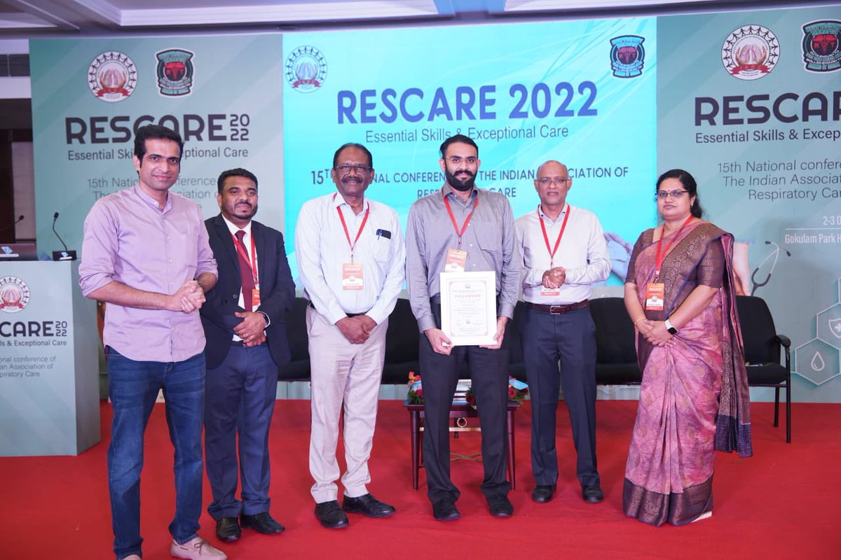 IARCToday's tweet photo. Honorary Fellowship in Respiratory Care is awarded to;
Sriharsha Tatineni RRT, FIARC
Fellow of the Indian Association of Respiratory Care 2022
#FIARC #Fellowship #award #RESCARE22
@tatinenis @IRCCouncil @MoHFW_INDIA @AyushmanNHA @IjrcTweets @LungHealthEd @SEHAHealth https://t.co/AICB7hc9be