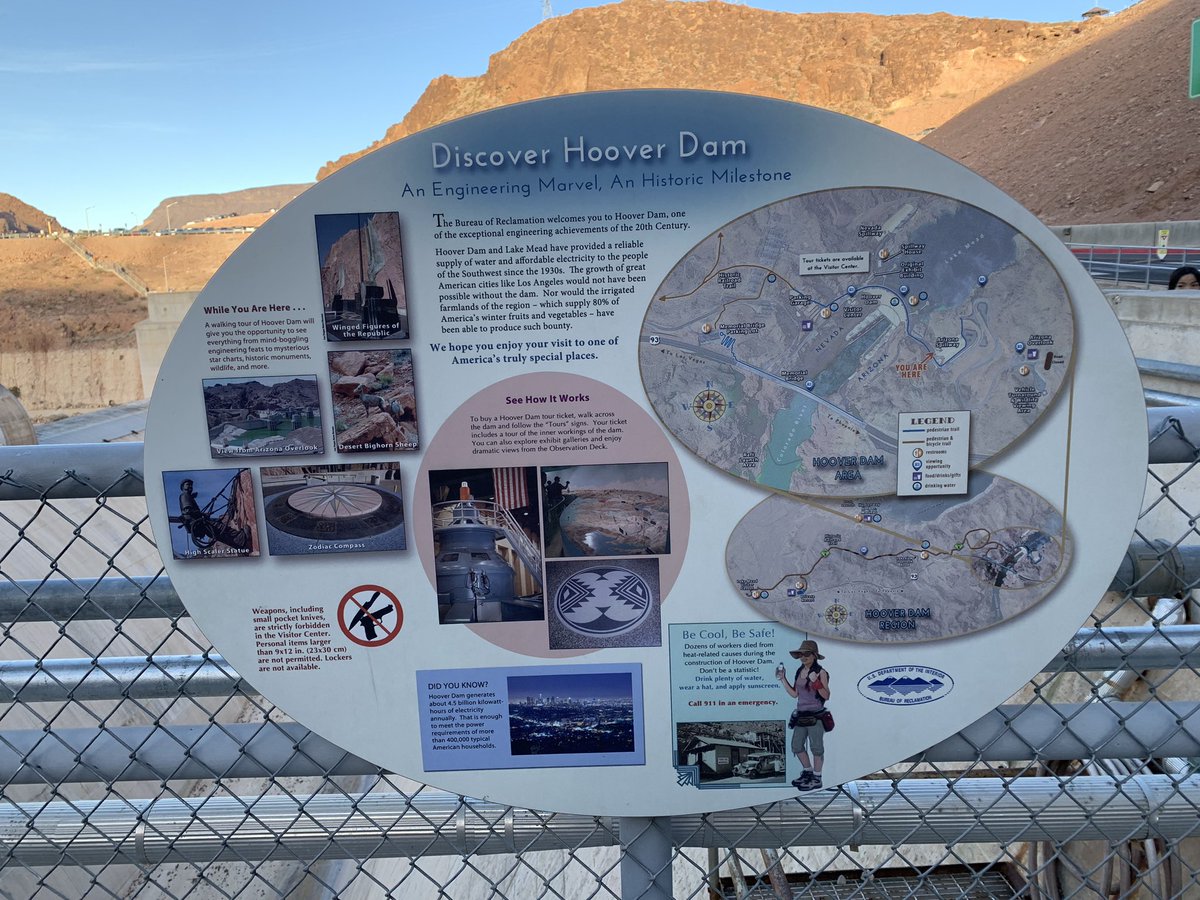 masunUSFCA's tweet photo. Since its construction in the 1930s, the Hoover Dam has been instrumental in providing water to over 25 million people and enabling agriculture in dry regions of the southwest U.S. Now the reservoir is visibly drying up— endangering both drinking water and power. #consbioUSFCA https://t.co/OylvIzoXpI