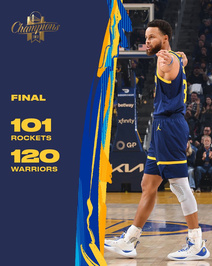 Final: Warriors 120 Rockets: 101