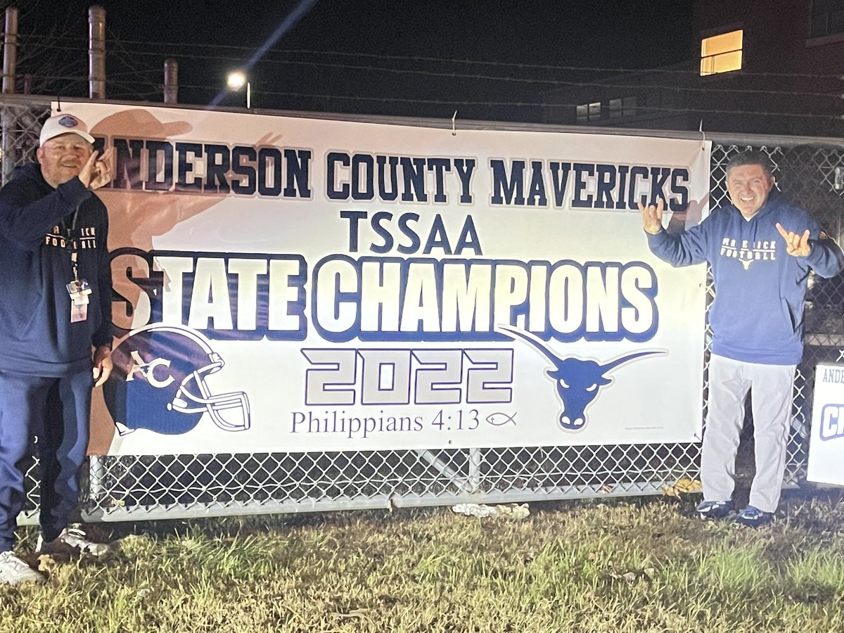 Finishing up the laundry and checking out the new banner <a href="/ACMav4Life/">ACMavFootball</a> has hung up <a href="/ACHSMAVS/">Anderson County HS</a> tonight.