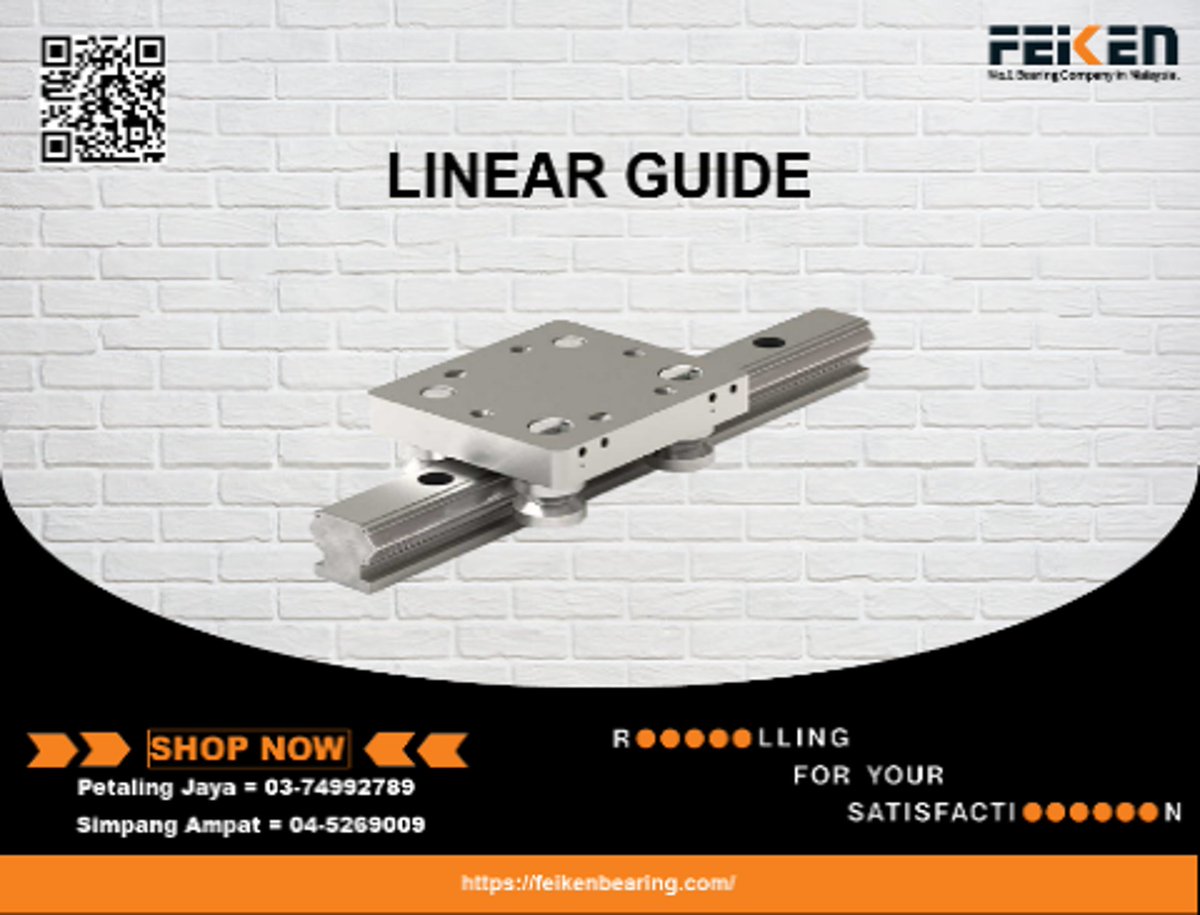 feikenbearing's tweet photo. A linear guide is a machine element that utilizes bearings, which were developed for rotary motion, in order to move heavy objects easily in a straight line.
#linearguide #bearing #bearings #manufacturing #precision #cementindustry #ballbearing #ballbearings #miningmachine https://t.co/H7grPBepL5