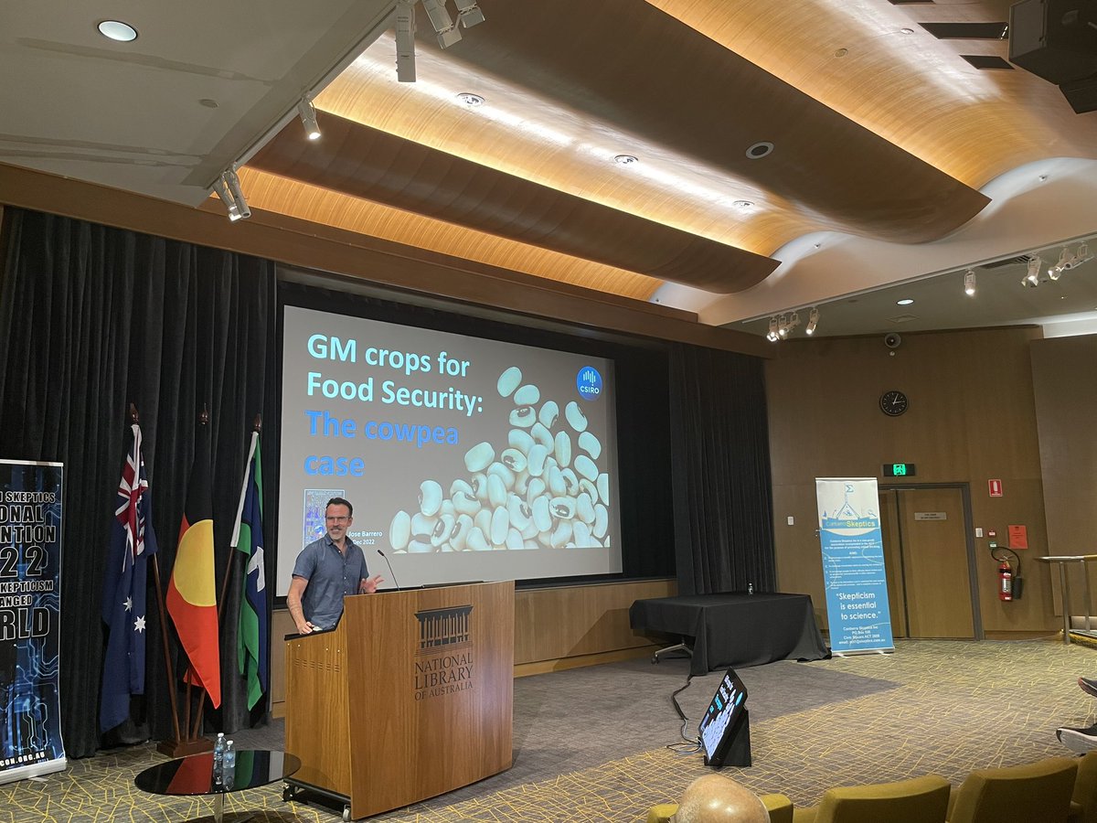 “Black-eyed peas are the main protein source in West Africa.” Jose Barrero: GM crops and food security #skepticon2022 <a href="/cbrskeptics/">Canberra Skeptics</a> <a href="/AustSkeptics/">Australian Skeptics</a>