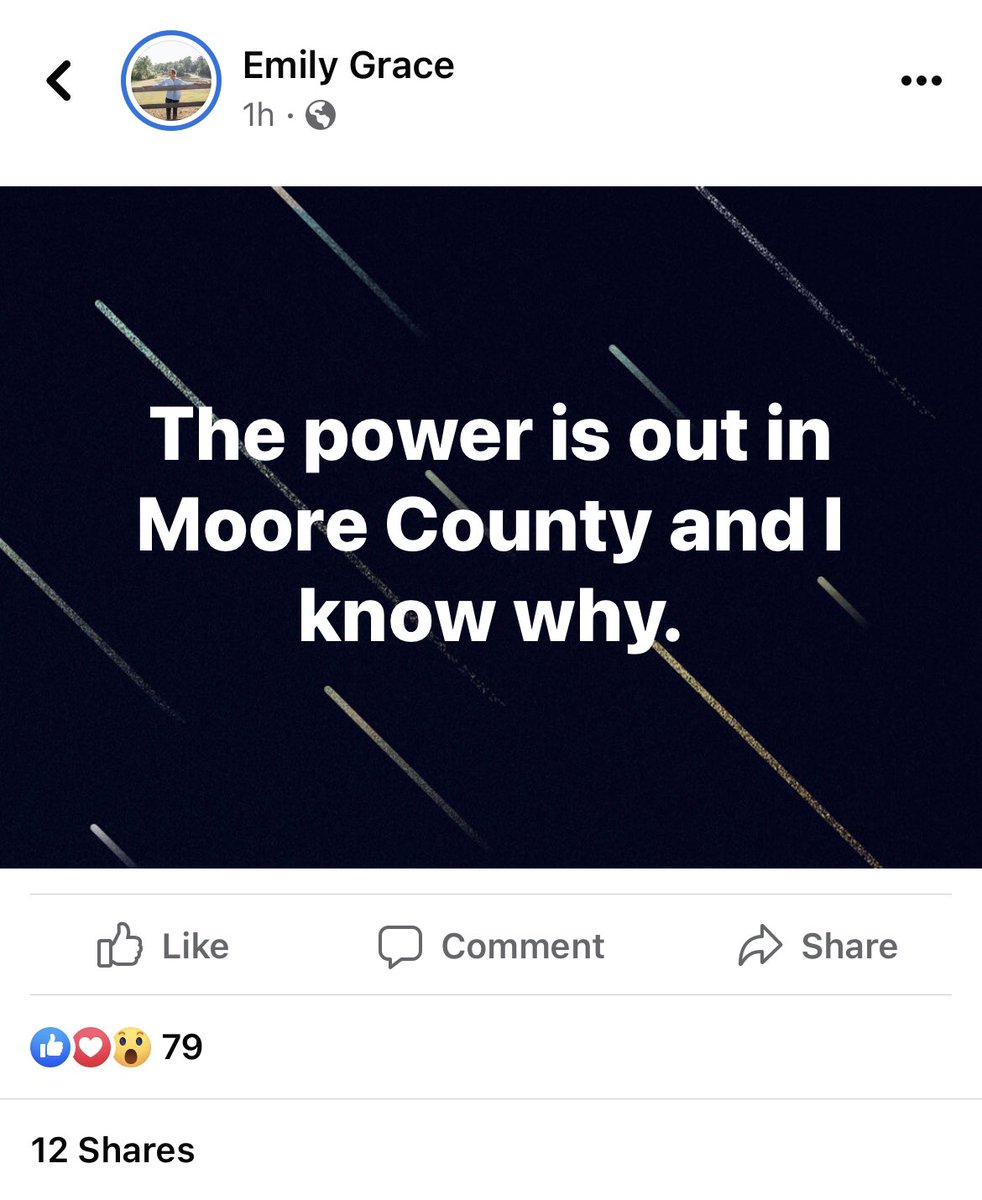 Emily Rainey, a former Army officer who resigned after the Army launched an investigation into her participation in the Jan. 6th attack, posted this about the power outage.