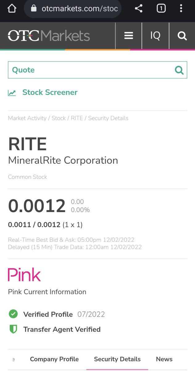 _ProStockTrader's tweet photo. #OTC markets back up and running if anyone needs to study / look over picks. 

$RITE is one of my favorites 
https://t.co/KegE4zS2Ri

Also, if you #rewtweet &amp; #followme I will provide you with my weekly #watchlist I release every #sunday
#stocks 
#StockMarket 
#investing 
#money https://t.co/D0gb3nhxkc