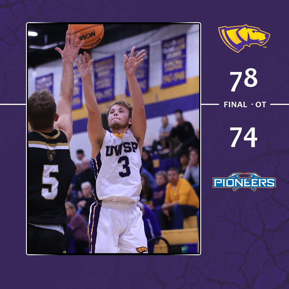 Jake Buchanan with a career-high 27 points as the #Pointers rally to win in overtime! <a href="/PointersMBB/">UW-Stevens Point Men’s Basketball🏀</a>