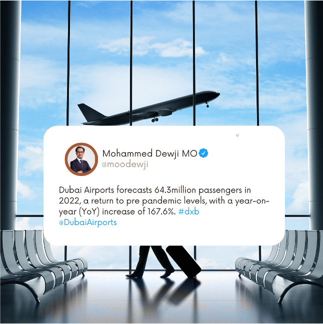 MeTL_Group's tweet photo. Dubai airports forecasts a return to pre pandemic levels, with a year-on-year (YoY) increase of 167.6%.

#MeTL #Mo #MoTweets #Dubai #DXB #MoTunagusaMaishaYako https://t.co/jmPi61b9oj