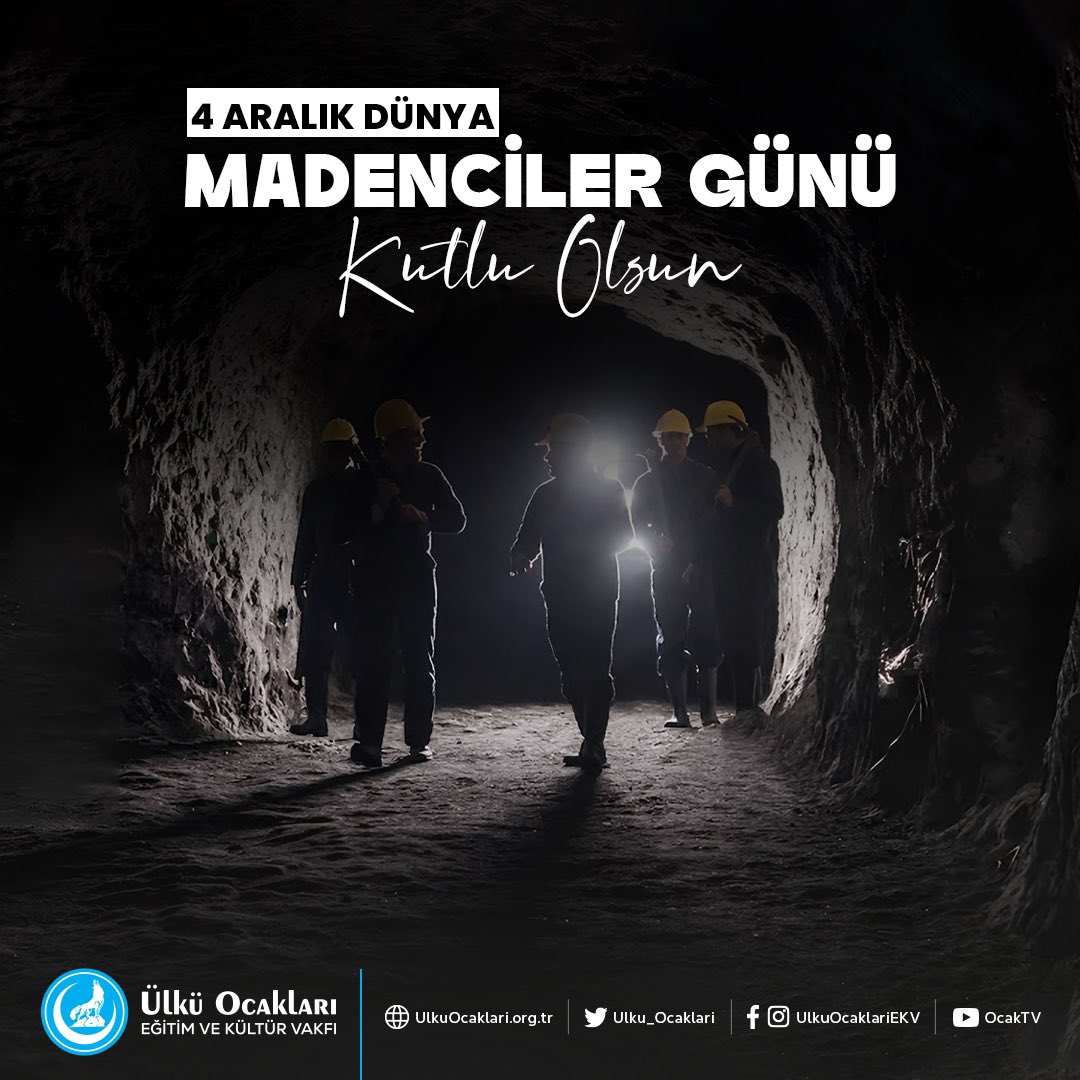 Ulku_Ocaklari's tweet photo. 4 Aralık Dünya Madenciler Günü Kutlu Olsun https://t.co/T7WvsktF7D