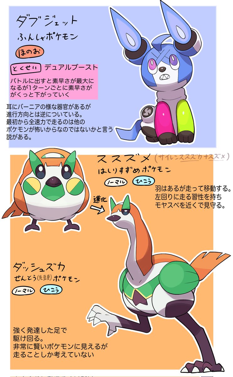 トレセン地方に生息するポケモン達とその進化 #ウマ娘 