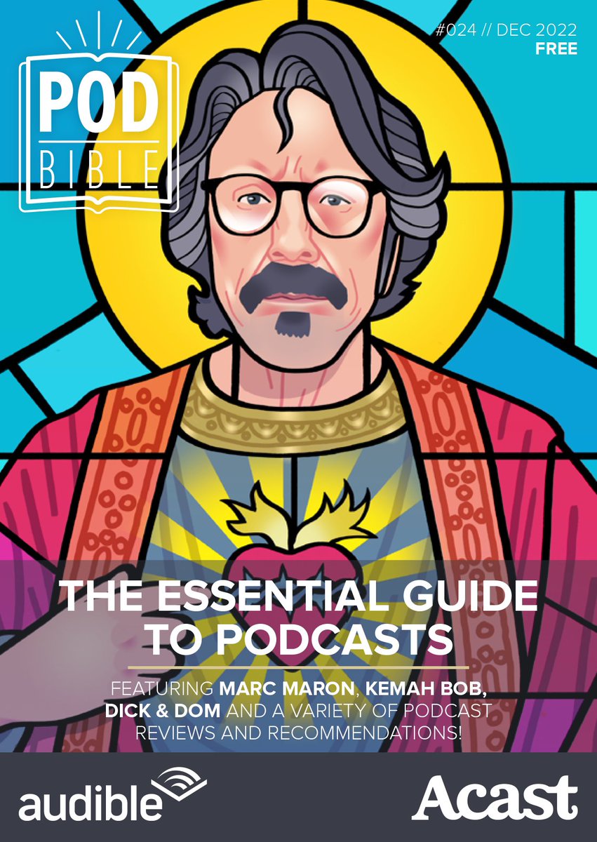 podbible's tweet photo. Pod Bible #024 with @marcmaron is OUT NOW!

- Find one in 65k issues of The Sunday Times!
- Read via @PressReader 
- Read on our website!
- Order a copy!

https://t.co/WQkcfAbF9W

In association with @acast &amp; @audibleuk
 
🖼  @marmaron / @wtfpod
🎨  @Dan_Draws

#wtfwithmarcmaron https://t.co/LShIbYsrza