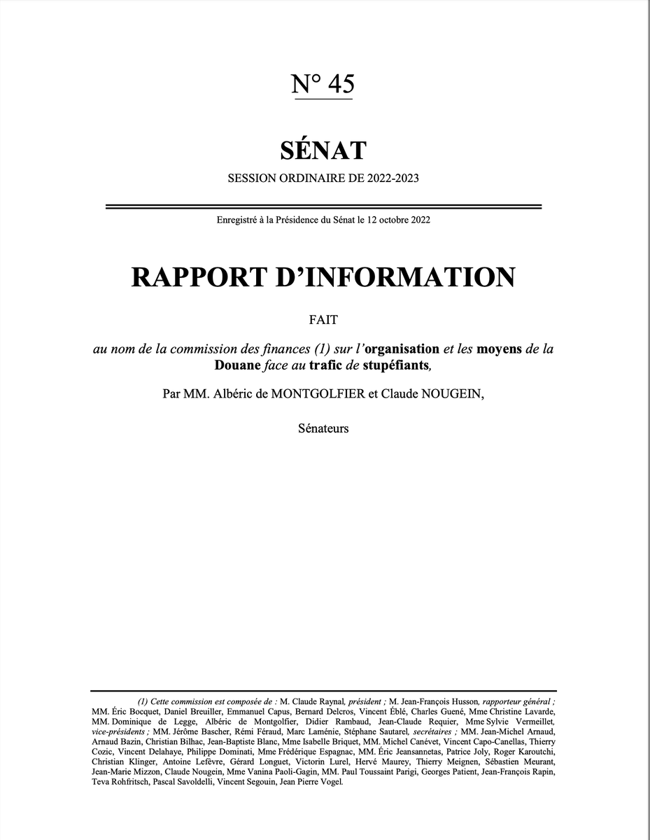Grand moment d'autopoïèse avec le rapport de @aldemontgolfier et Claude Nougien sur l'action des @douane_france contre les #stups. Face au constat de l'échec de la prohibition, leur proposition : continuer !
Voilà comment depuis 51 ans on vote 1 loi tous les 6 mois en pure perte.