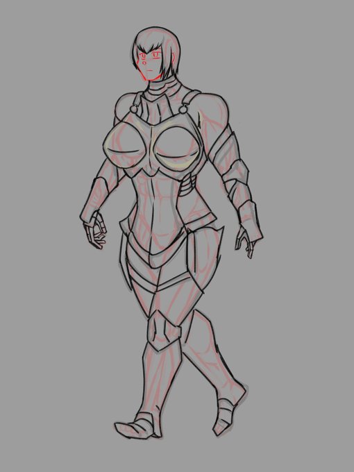 練習に描いた二人。 