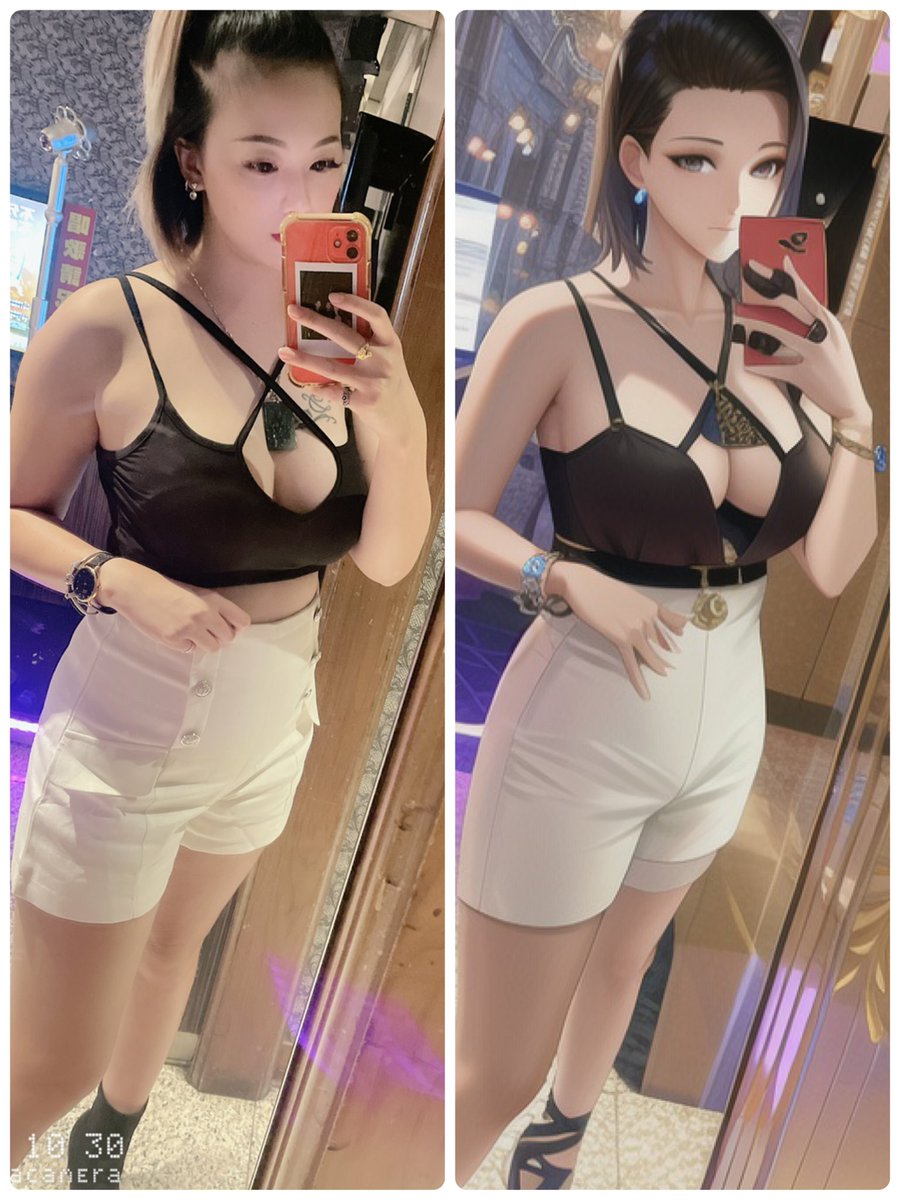 最近很紅的AI繪圖就跟風一下～
我真的很御姐型欸🤣