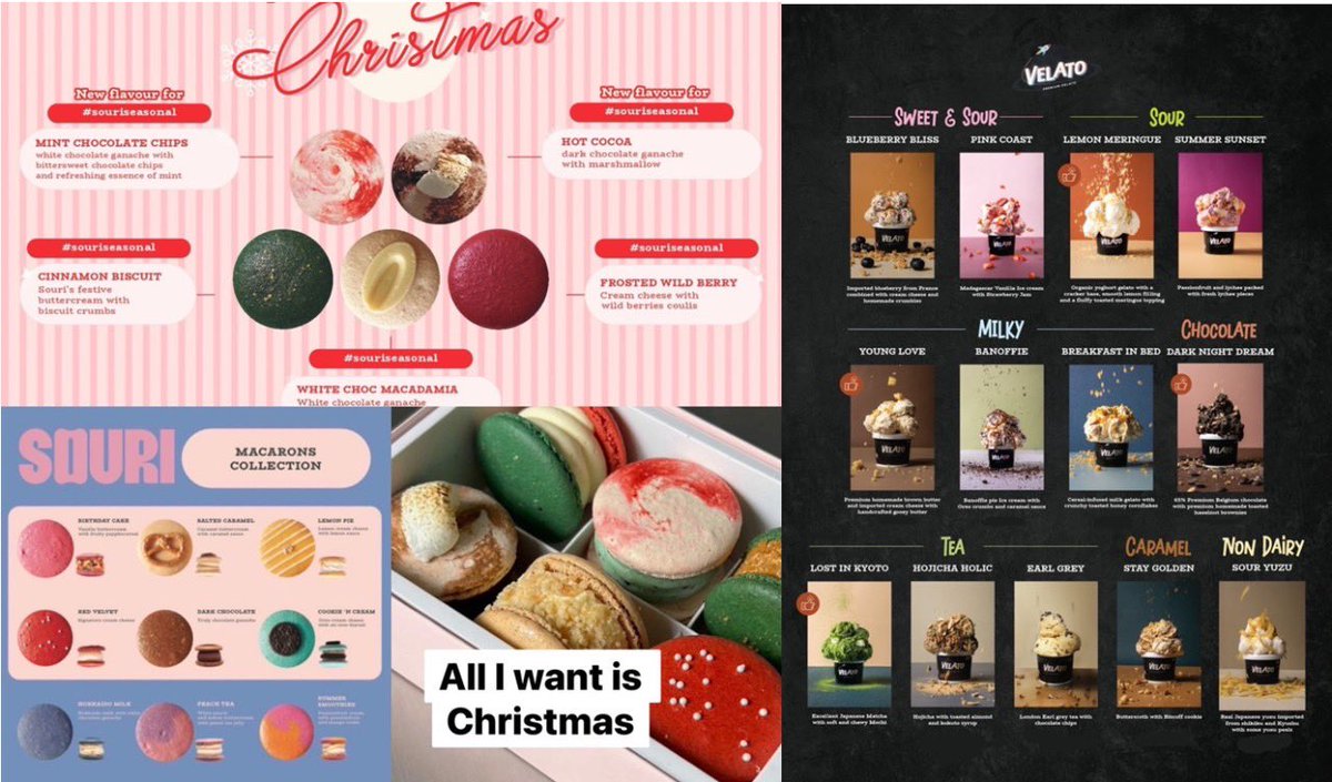 【日本予約】Souri Macaron & Velato Ice Cream 予約受付中🙌
お気軽にメッセージください!
メニュー
Menu 1: Souri Signature box 💕
Menu 2: Souri - 欲しいのはクリスマスボックス🎅
メニュー 3: Souri - お気に入りボックス 🧁
メニュー 4: ヴェラート アイスクリーム 🌌