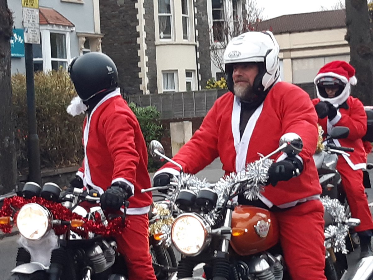 <a href="/TristanCorkPost/">Tristan Cork Post</a> fyi
  Well Done to all Santas <a href="/santasonabike/">Santa's on a Bike</a>  yesterday 3rd Dec '22 in #Bristol! 🎅🧑‍🎄🤶🎅🧑‍🎄🤶🎅 Donate to <a href="/CHSW/">Children's HospiceSW</a> #Santasonabike #Santa  
Pics: #GloucesterRoad
