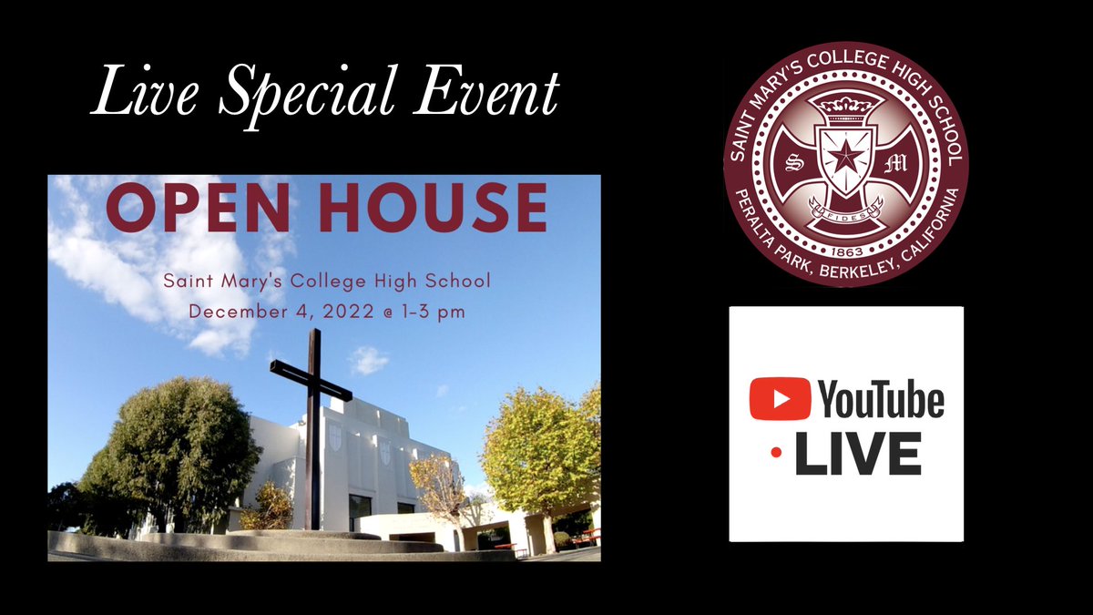 It’s Open House Sunday here at Saint Mary’s. Join us on person in 12 hours or tune in the live stream of everything happening at Peralta Park on our YouTube channel.