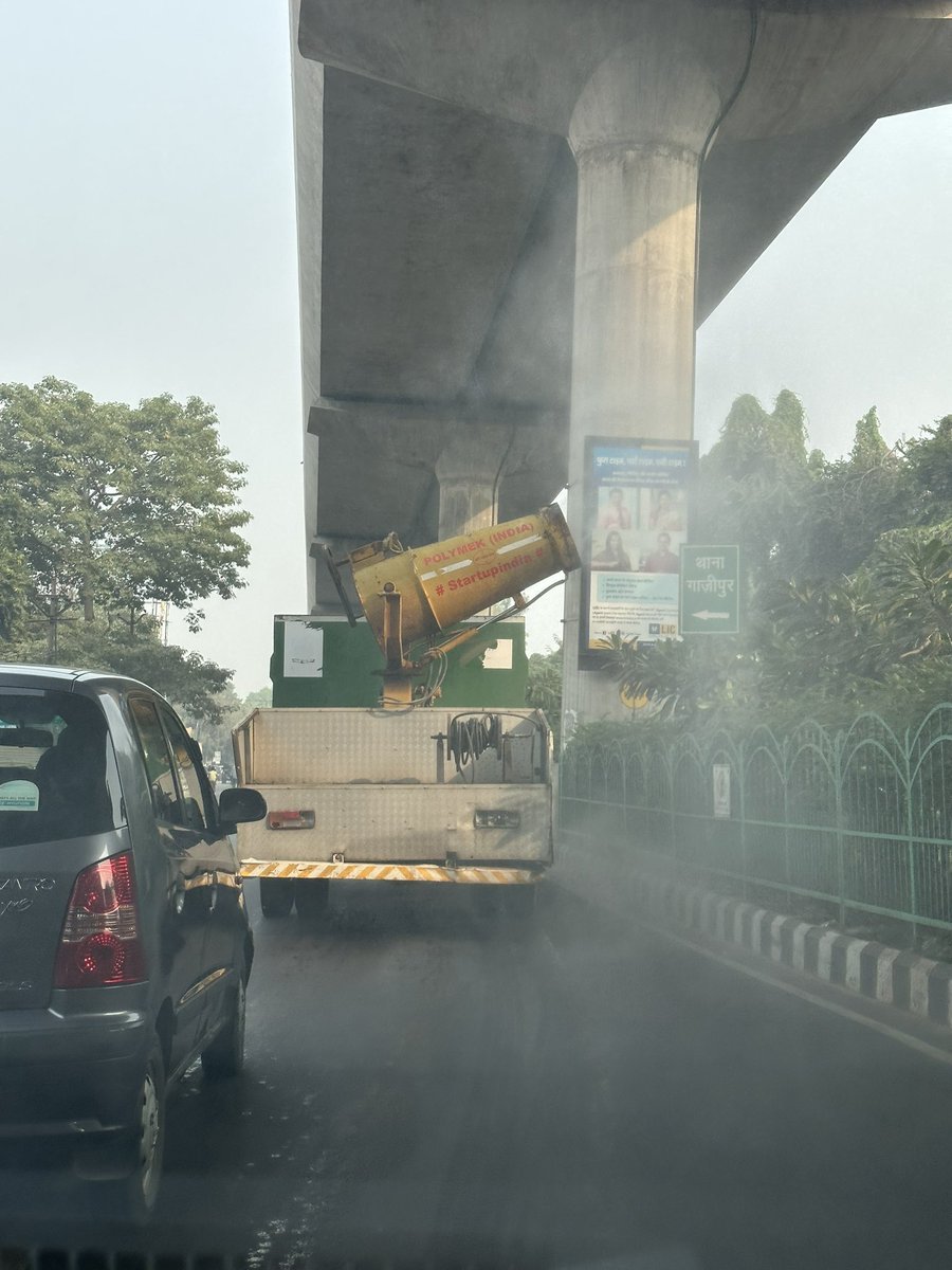 DRNAVNEET83's tweet photo. So this anti #smoggun reaches Lucknow via Delhi. It’s like giving antibiotics in viral fever.
Nevertheless, the plants are getting a nice little wash in winters!! https://t.co/Gapz1GRvBD