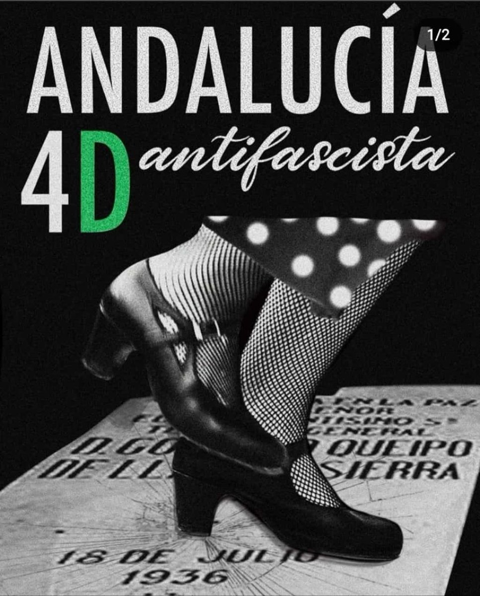 Por una Andalucía libre, feminista, antirracista y antifascista💚
#4D
#DíaDeAndalucía

El cartel, de las hermanas @Misscomadres🔥✊🏽