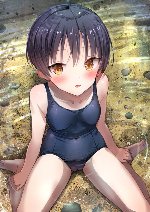 田舎の親戚の子と川遊び
ぐふふ 