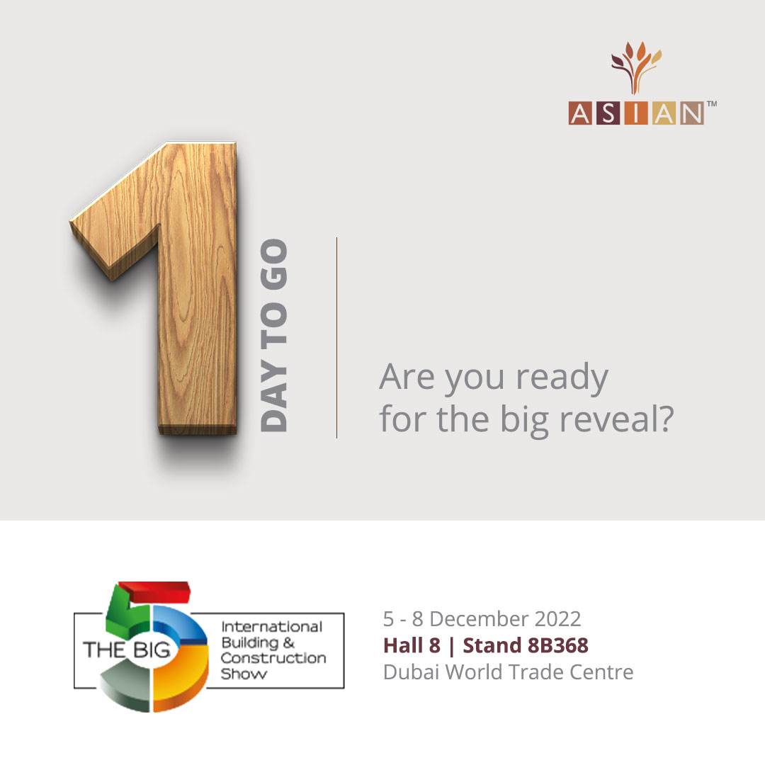 AsianPrelam's tweet photo. 1 Day to Go!

Are you ready for the big reveal?
Tomorrow we launch our exclusive collection at The Big 5 - International Building &amp; Construction Show 

#thebig5dubai #BigReveal #productlaunch #exhibition #dubai https://t.co/aLC2DIsJHL