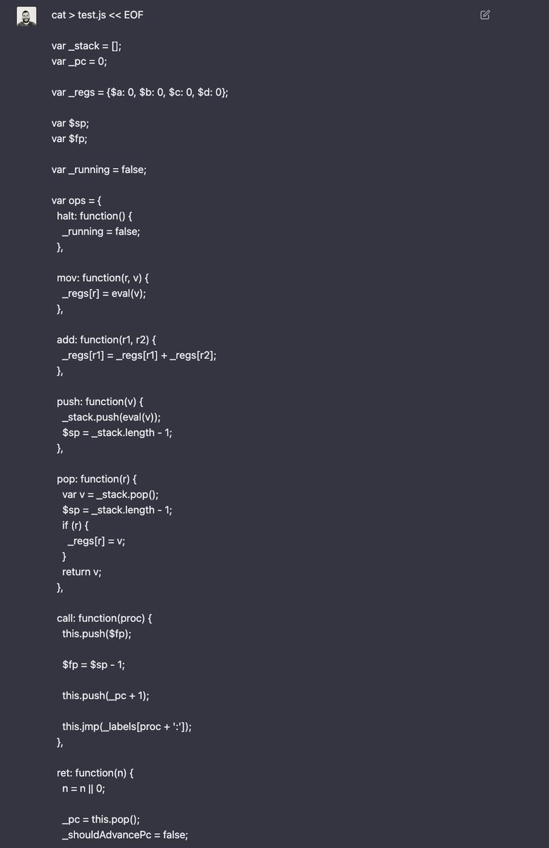 ryconoclast's tweet photo. A Virtual Machine running inside ChatGPT. This truly feels like magic https://t.co/78dhFL9USA
