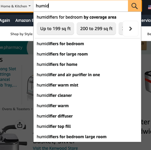 nic_mcdonough's tweet image. Not sure how long Amazon has been doing this with their internal search &quot;filter bubbles&quot; but I can see why. #purchasebehavior