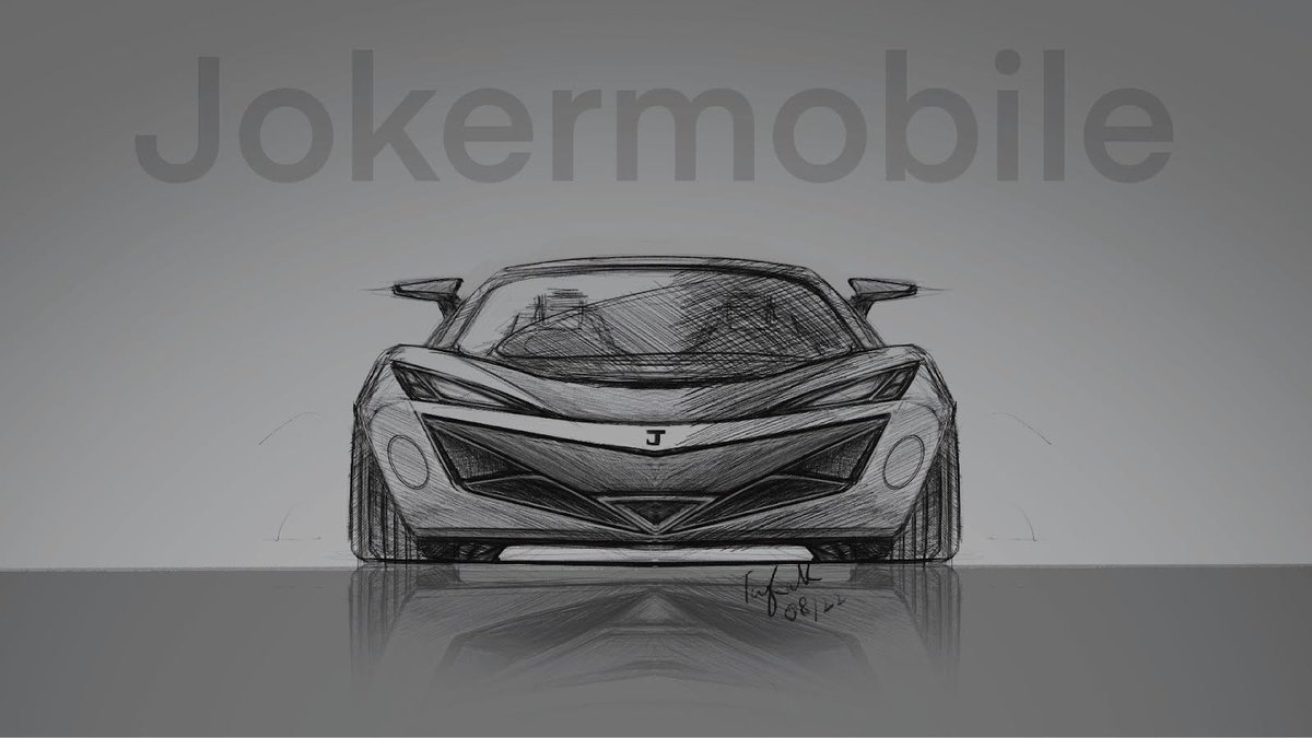 tanujk500's tweet photo. If #Tesla was The #Joker of #ElectricVehicles instead of #batman or #batmobile . It would be still the #badass #jokermobile with the largest network in the #world 
#sketch #art #nft #design #transportationdesign #industrialdesign #elonmusk https://t.co/ehEWjgi2Qu