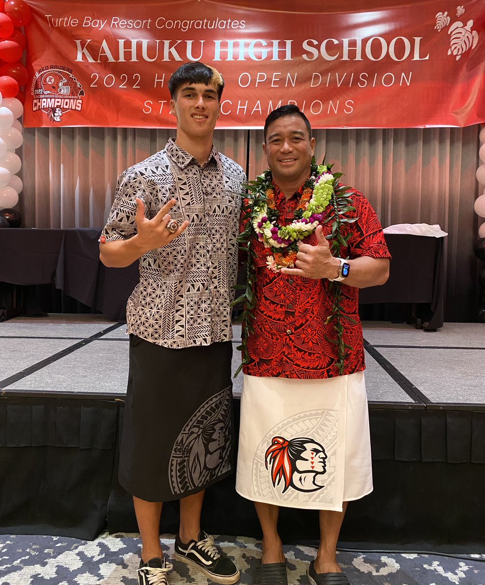 Brock Fonoimoana on Twitter "Honored to be awarded Kahuku High School