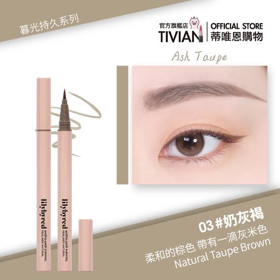 NUT26721's tweet photo. อายไลเนอร์ lilybyred สีใหม่ 03 ash taupe ธรรมชาติมากก สีเหมือนจะอ่อน แต่กำลังดีเลย ตาไม่ดุ ไม่ต้องแต่งตาเยอะ สีใช้ได้ทุกวันอ่ะ ไม่หลอกตา ได้มาตอนเซลล์ 230 กว่าบาทเองงง ติดทนมากด้วยย #ไว้รีวิวห้ามขายของโว้ยย #ใช้ดีบอกต่อสิว #ใช้จริงรีวิวจริง https://t.co/NUqGdyop7Y