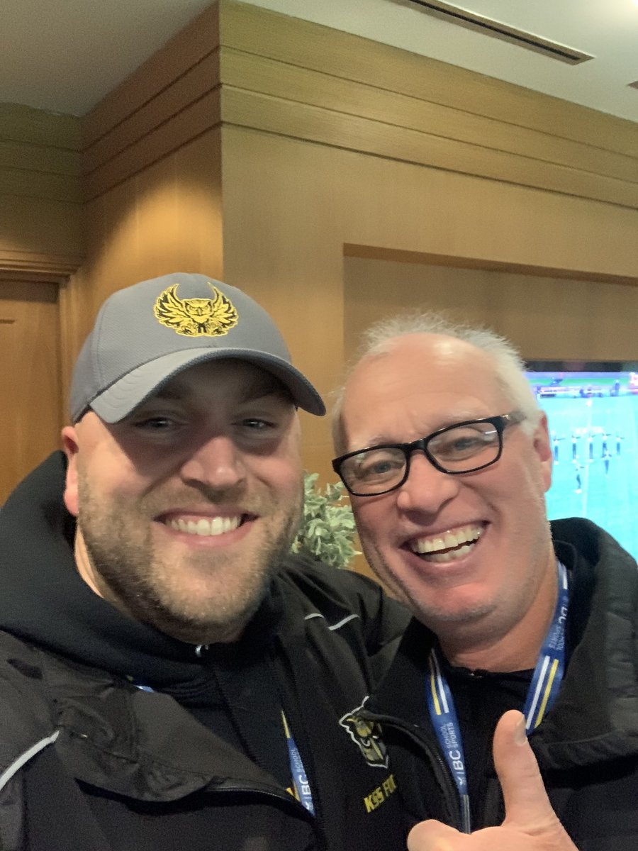 Great weekend at the <a href="/BCHSFB/">BC HS Football</a> Provincial Championships! Had fun participating as a coach in the all-star game, but the best part was seeing my high school coach and being able to watch the championships with him! #onceatrojanalwaysatrojan <a href="/BCSchoolSports/">BC School Sports</a>